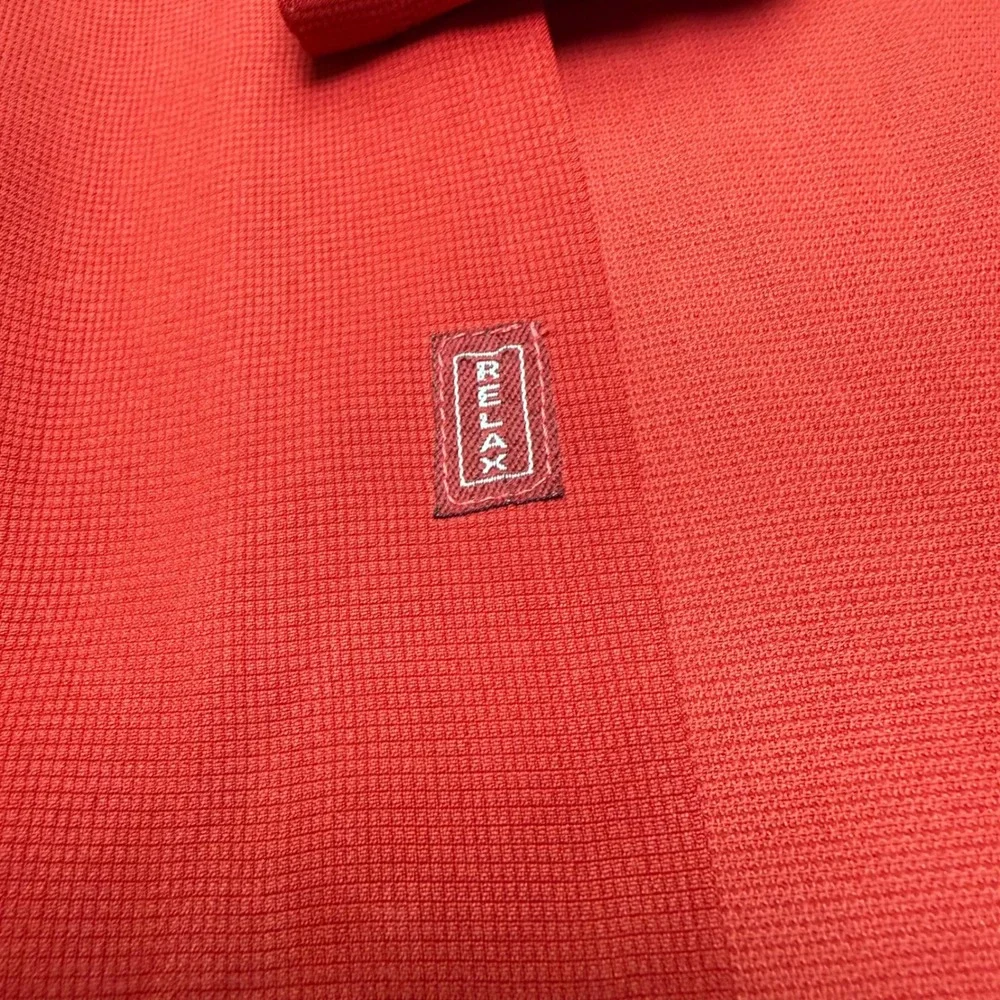 Tommy Bahama‎ Button Up Shirt Mens L Red Silk Paradise Open Golf Embroidered